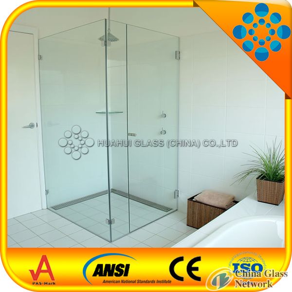 rectangular frameless tempered sliding shower door glass& shower screen